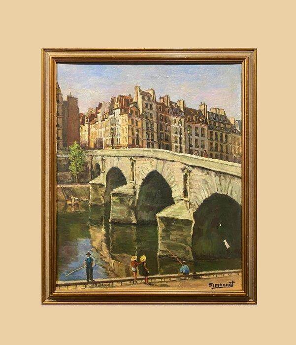 Marcel Simonnet (XX) - Ah, Paname!, Antiek en Kunst, Kunst | Schilderijen | Klassiek