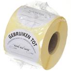 Voedseletiketten | GEBRUIKEN TOT | 500 Stuks | Ø50mm, Zakelijke goederen, Verzenden, Nieuw in verpakking