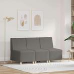 vidaXL Modulaire Sofa Eenheid Armless 3 pcs Lichtgrijs 55 x, Huis en Inrichting, Verzenden, Nieuw