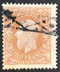 België 1869/1883 - Leopold II 5 frank OBP 37 met Centrale