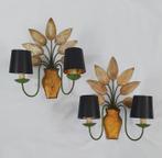 Wandlamp (2) - Bl�tter wandlampe - Karton, Verguld, metaal
