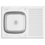 Gootsteen RVS 80x60 | Retour Deal | 51% Korting NU!, Huis en Inrichting, Verzenden, Nieuw, Overige kleuren, Staal of Inox