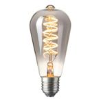 Filament LED Lamp Edison Curl Titanium Ø64mm E27 4W, Maison & Meubles, Verzenden