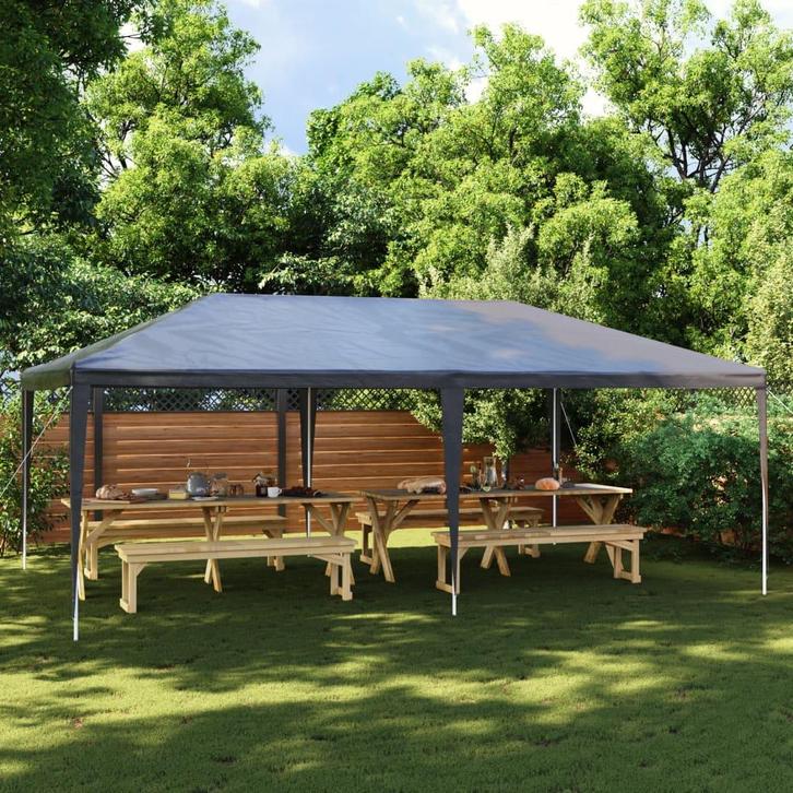 vidaXL Partytent professioneel 90 g/m² 4x6 m antraciet, Tuin en Terras, Partytenten, Nieuw, Verzenden