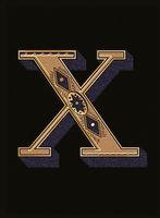 VERSACE ALFABET - Letter X (Nero/Oro) / Vloertegel en, Ophalen of Verzenden, Nieuw
