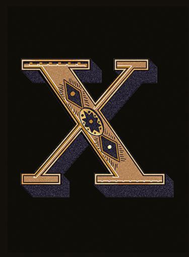 VERSACE ALFABET - Letter X (Nero/Oro) / Vloertegel en, Doe-het-zelf en Bouw, Tegels, Ophalen of Verzenden