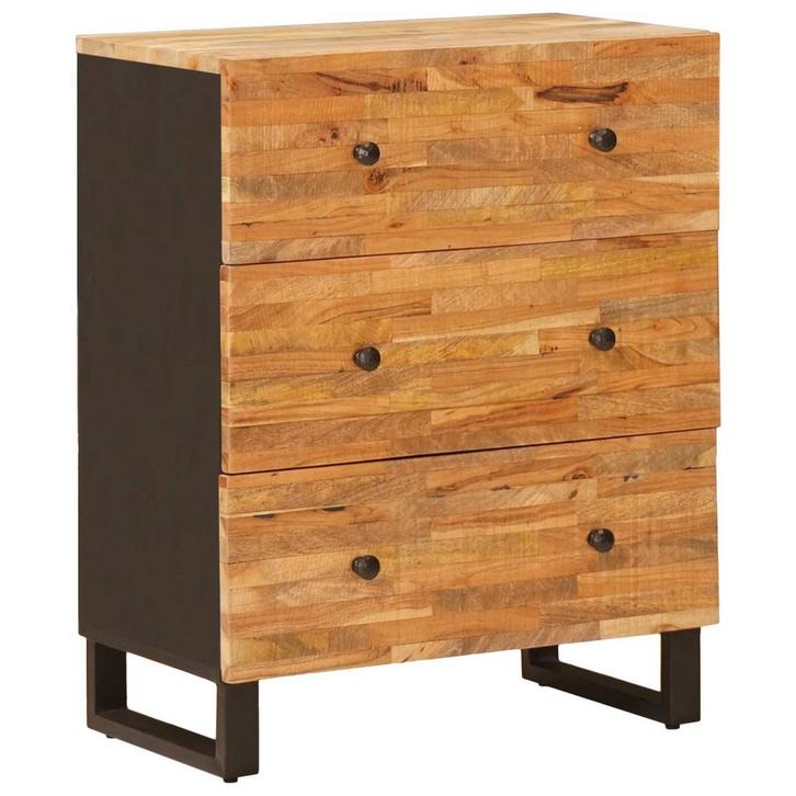 vidaXL Opslag Dressoir Bruin 60 x 33 x 75 cm Massief Mango, Huis en Inrichting, Kasten | Overige, Nieuw, Verzenden