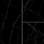 Latina Black Marmour / Zwart wit hoogglans 60x120 vloertegel, Nieuw, Ophalen of Verzenden
