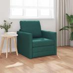 vidaXL Vloerslaapbank met kussen Donkergroen 74 x 77 x 81 cm, Huis en Inrichting, Zetels | Zetels, Verzenden, Nieuw
