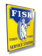 Emaille plaat - FISK - Emaille, Antiek en Kunst
