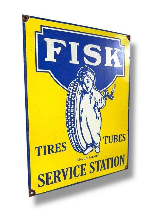 Emaille plaat - FISK - Emaille, Antiek en Kunst, Antiek | Wandborden en Tegels