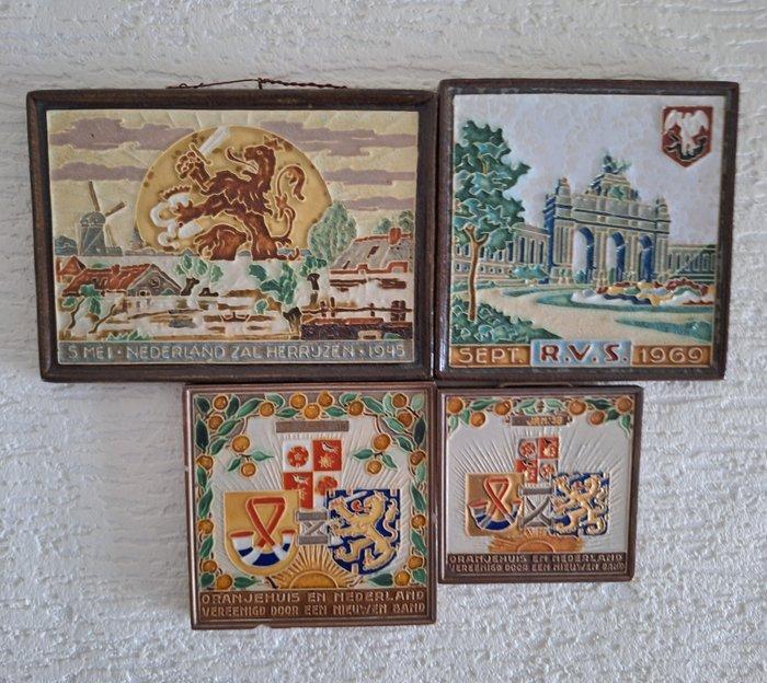 Tegel (4) - Bevrijding en andere - De Porceleyne Fles, Delft, Antiek en Kunst, Antiek | Glaswerk en Kristal