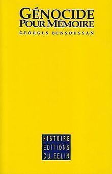 Génocide pour mémoire  Georges Bensoussan  Book, Boeken, Overige Boeken, Gelezen, Verzenden
