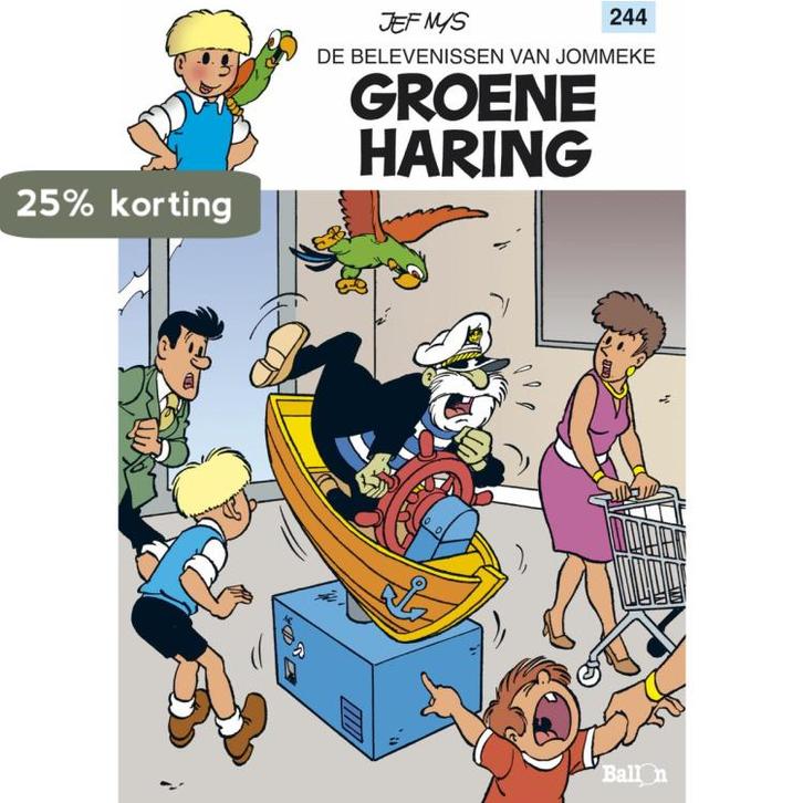 Groene Haring / De belevenissen van Jommeke / 244 Jef Nys, Livres, BD, Envoi