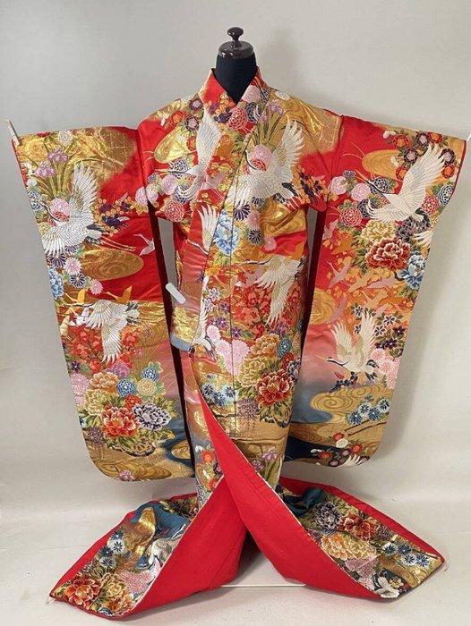 Japanse trouwkimono (Iro-uchikake) – Bokashi-dye, Antiek en Kunst, Antiek | Overige Antiek