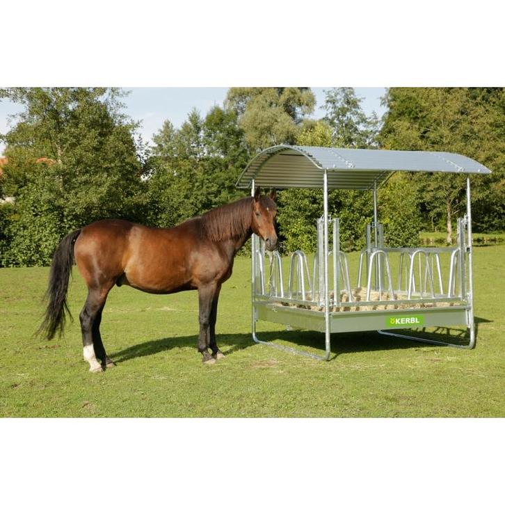 Râtelier à foin carré 2x2m avec palissade et 12 places -, Tuin en Terras, Tuinhekken en Hekwerk