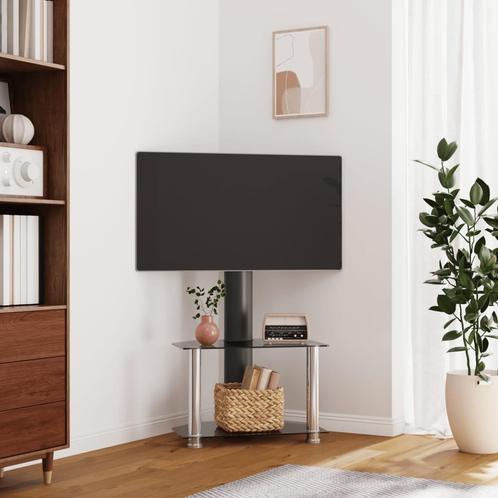 vidaXL Tv-standaard hoek 2-laags voor 32-70 inch zwart en, Huis en Inrichting, Kasten |Televisiemeubels, Nieuw, Verzenden