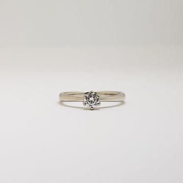 Verlovingsring - 18 karaat Witgoud -  0.25ct. tw. Diamant