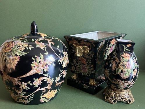 G&C Interiors - Vase (3) - Bronze, Porcelaine - Décorations, Antiek en Kunst, Curiosa en Brocante