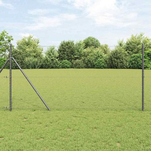 vidaXL Hexagonaal Hek Grijs 1x10 m Staal, Tuin en Terras, Tuinhekken en Hekwerk, Nieuw, Verzenden