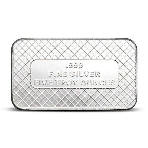 5 Troy Ounce - Zilver .999 - 5 oz SilverTowne US Flag 999, Postzegels en Munten, Edelmetalen en Baren