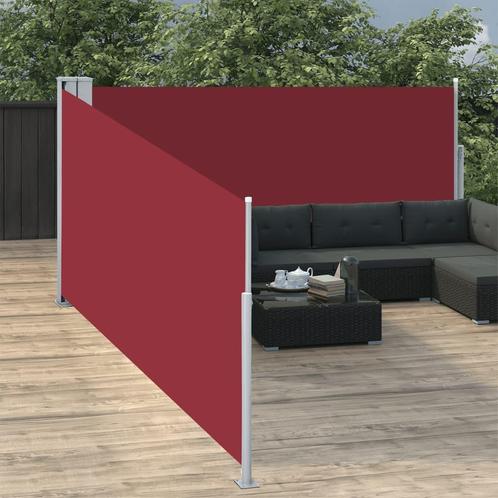 vidaXL Windscherm uittrekbaar 100x1000 cm rood, Jardin & Terrasse, Parasols, Envoi