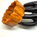 Bracelet manchette large en ambre baltique, couleur toffee., Collections