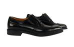 TESTONI Oxford Brogue Shoes Calf Black Goodyear Welted 8 UK, Nieuw