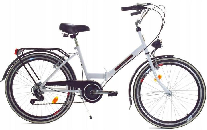 Opvouwbare 24 inch fiets - compact ontwerp - 6 versnellin..., Fietsen en Brommers, Fietsen | Vouwfietsen, Dames, Versnellingen