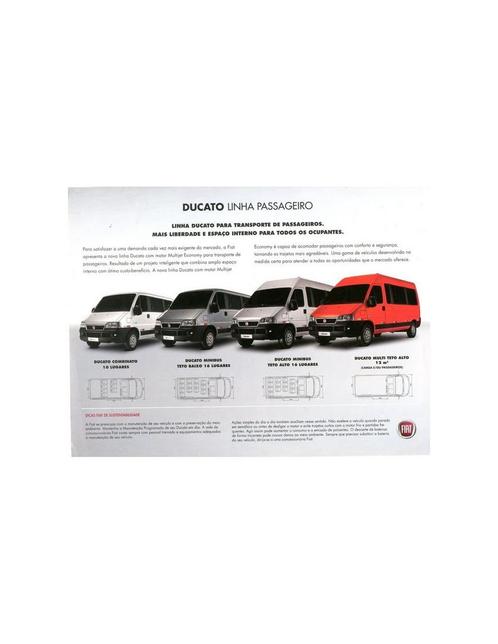 2010 FIAT DUCATO LEAFLET BRAZILIAANS, Livres, Autos | Brochures & Magazines, Enlèvement ou Envoi