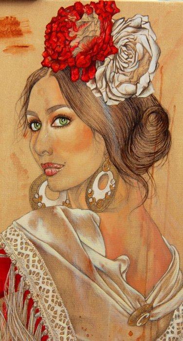 T. FANJUL - ESSENCE OF SPAIN I, Antiek en Kunst, Kunst | Schilderijen | Modern