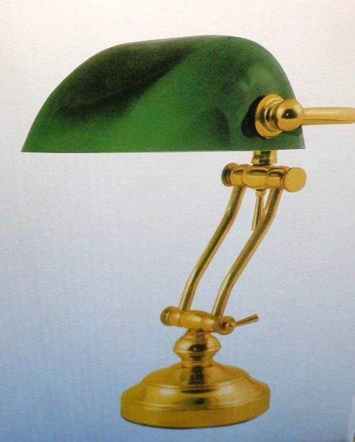 Lampe de bureau - Laiton, Verre - Beau notaire ou lampadaire, Antiek en Kunst, Kunst | Designobjecten