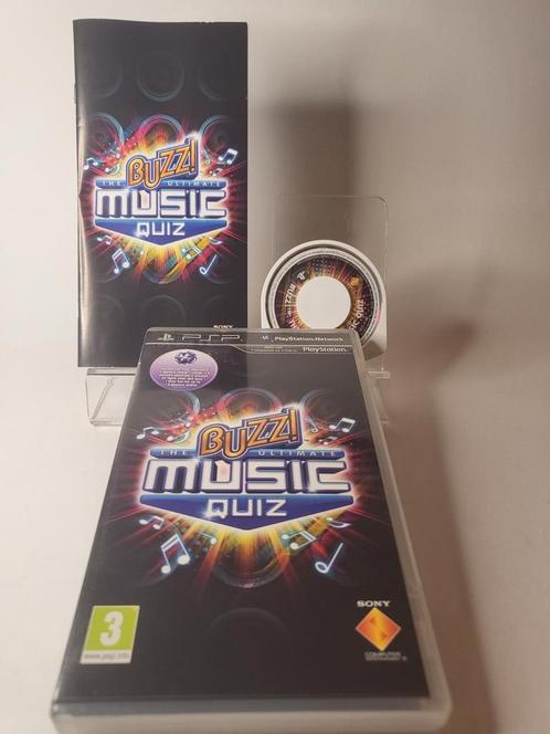 Buzz! the Ultimate Music Quiz Playstation Portable, Games en Spelcomputers, Games | Sony PlayStation Portable, Zo goed als nieuw