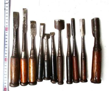 11 used Japanese chisels - Outil de travail (11)