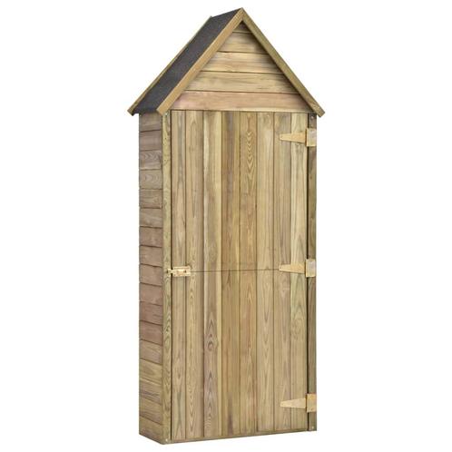 vidaXL Tuinschuur met deur 69,5x32x178 cm geïmpregneerd, Tuin en Terras, Tuinhuizen, Nieuw, Verzenden