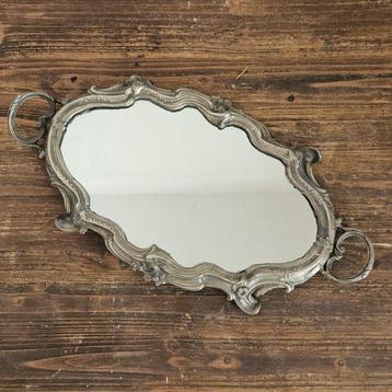 Plateau - En alliage, Verre - décoré à miroir