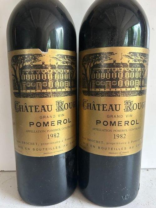 1982 Château Rouget - Pomerol - 2 Flessen (0.75 liter), Verzamelen, Wijnen