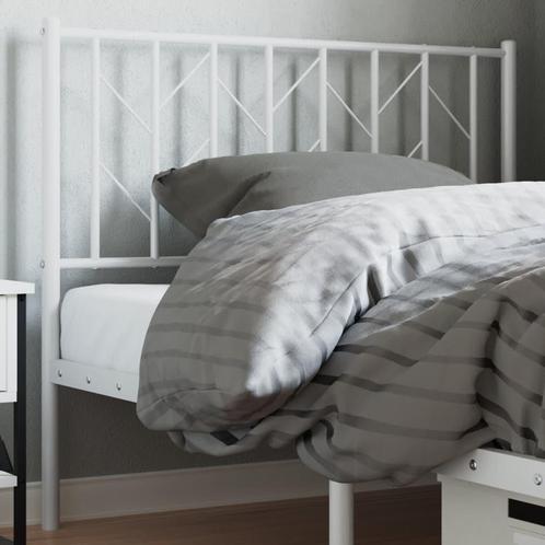 vidaXL Tête de lit métal blanc 100 cm, Huis en Inrichting, Slaapkamer | Bedden, Verzenden