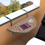 vidaXL Table suspendue de balcon Terre cuite Mosaïque