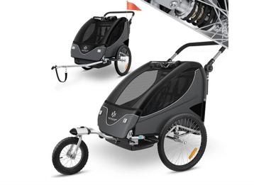 Kinderfietskar kinderaanhanger - met jogger / buggyfunctie, Verzenden