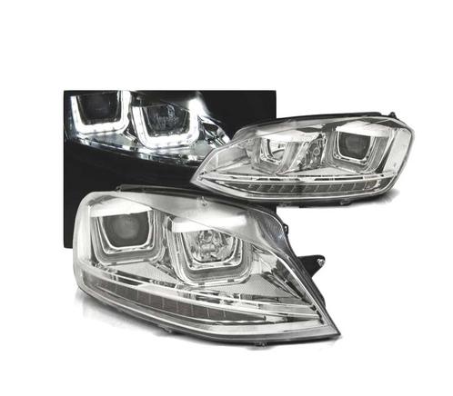 PHARES POUR VOLKSWAGEN VW GOLF 7 12-17 DAYLIGHT U-TYPE LED C, Auto-onderdelen, Verlichting, Verzenden