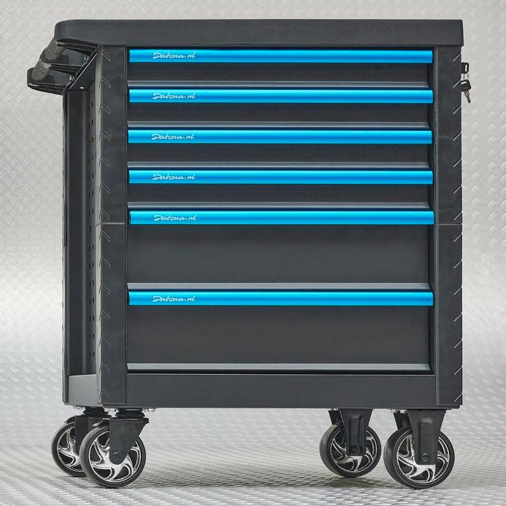 Datona Gereedschapswagen Black-Line met 6 Lades - Datona, Doe-het-zelf en Bouw, Gereedschapskisten, Ophalen of Verzenden