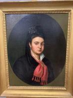 Italiaanse school (XIX) - Dama con sciarpa rossa