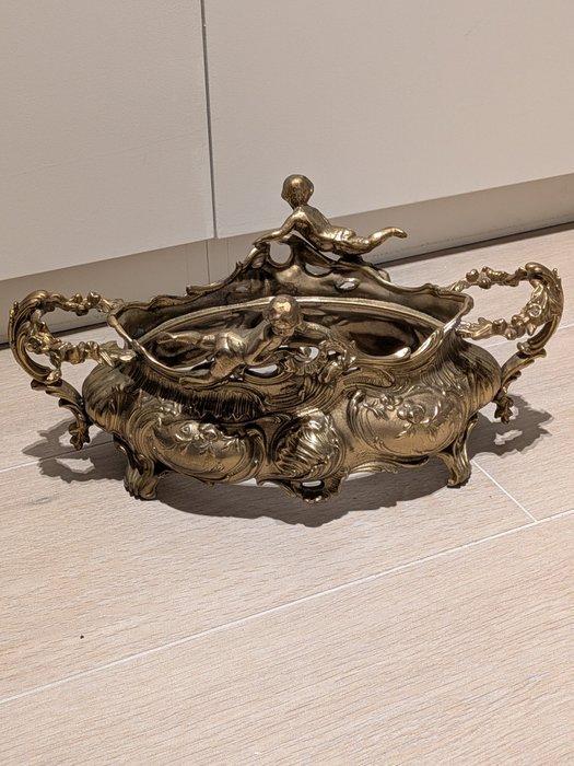 Jardinière - Verguld messing - Stijl Louis XV, Antiquités & Art, Antiquités | Meubles | Tables