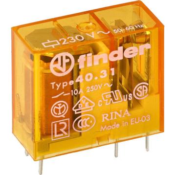 Finder 40.31 Relais PCB 10A 230VAC Monopole -, Verzenden