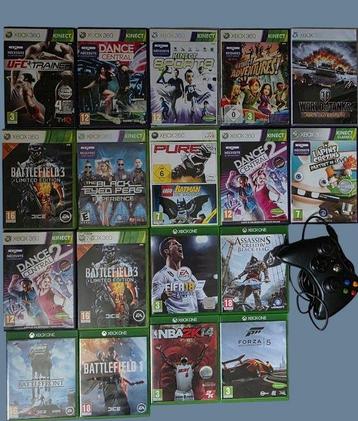 Microsoft - Xbox 360 - Xbox One - 19 games + 1 controller - beschikbaar voor biedingen