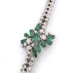 Armband - 18 karaat Witgoud - 3.50ct. tw. Smaragd - Diamant, Nieuw