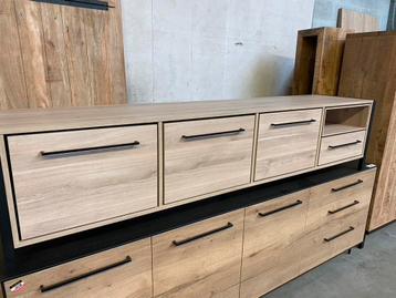 Vanche tv-dressoir, kleur fresh oak, Huis en Inrichting, Kasten |Televisiemeubels, Nieuw, Overige materialen