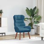 vidaXL Ontspanningsstoel Blauw 69 x 74 x 93 cm Fluweel, Verzenden, Nieuw