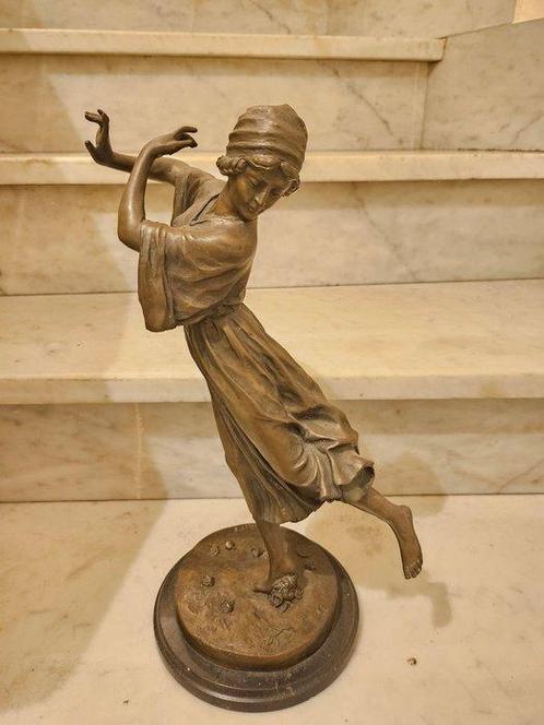 sculptuur, Scultura donna - 17 cm - Brons, Antiek en Kunst, Curiosa en Brocante